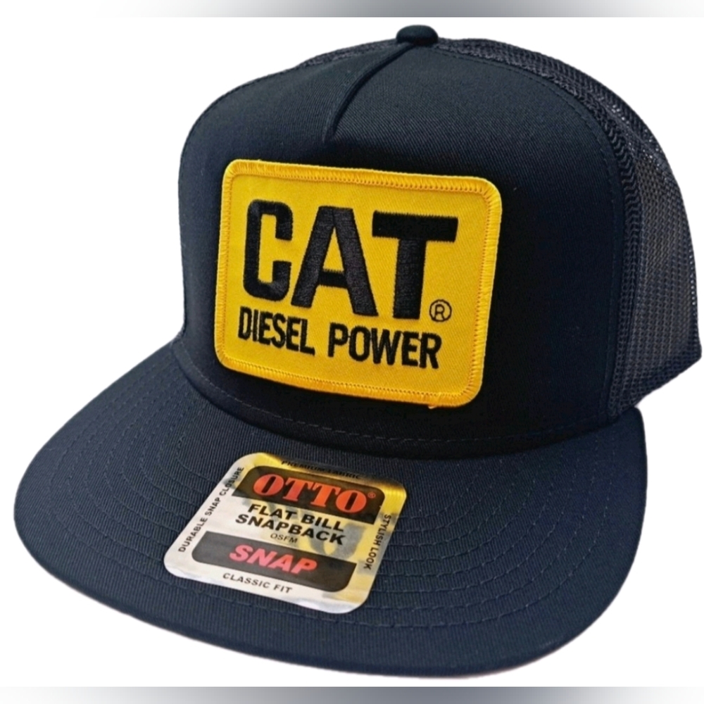 CAT Retro Vintage Style Diesel Power Machinery Road Crew Worker Blue Collar Wear